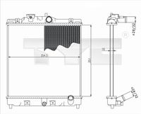 TYC 712-0052 - Radiador, refrigeración del motor