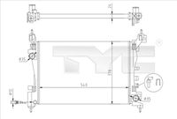 TYC 725-0044-R - Radiador, refrigeración del motor