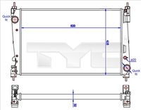 TYC 725-0042-R - Radiador, refrigeración del motor