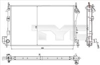 TYC 725-0010-R - Radiador, refrigeración del motor