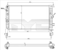 TYC 725-0048-R - Radiador, refrigeración del motor