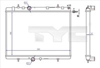 TYC 726-0020-R - Radiador, refrigeración del motor