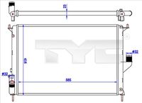TYC 728-0057 - Radiador, refrigeración del motor