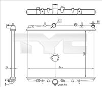 TYC 726-0018-R - Radiador, refrigeración del motor