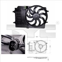 TYC 803-0001 - Ventilador, condensador del aire acondicionado