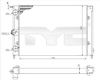 TYC 737-0050 - Radiador, refrigeración del motor