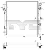 TYC 705-0071-R - Radiador, refrigeración del motor