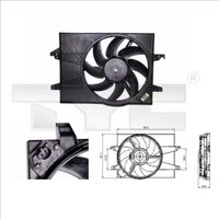 TYC 810-0025 - Ventilador, condensador del aire acondicionado