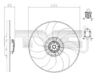 TYC 825-0019 - Ventilador, refrigeración del motor