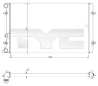 TYC 702-0033 - Radiador, refrigeración del motor