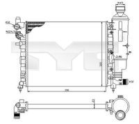 TYC 705-0032 - Radiador, refrigeración del motor