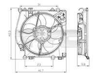 TYC 828-0001 - Ventilador, condensador del aire acondicionado