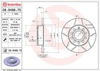 BREMBO 08.9488.75 - Disco de freno