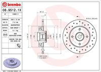 BREMBO 08.9512.1X - Disco de freno