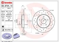 BREMBO 08.9734.1X - Disco de freno