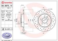 BREMBO 08.9975.1X - Disco de freno