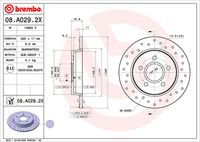 BREMBO 08.A029.2X - Disco de freno