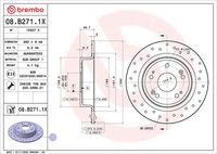 BREMBO 08.B271.1X - Disco de freno