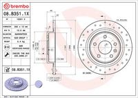 BREMBO 08.B351.1X - Disco de freno