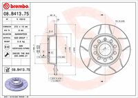 BREMBO 08.B413.75 - Disco de freno