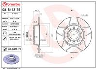 BREMBO 08.B413.75 - Disco de freno