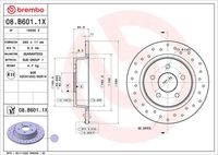 BREMBO 08.B601.1X - Disco de freno