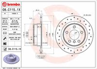 BREMBO 08.C115.1X - Disco de freno