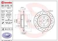 BREMBO 08.C172.1X - Disco de freno