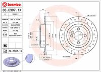 BREMBO 08.C307.1X - Disco de freno