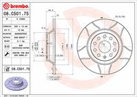 BREMBO 08.C501.75 - Disco de freno