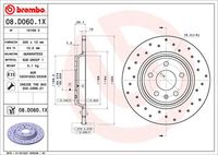 BREMBO 08.D060.1X - Disco de freno