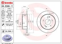 BREMBO 08.E566.11 - Disco de freno