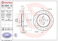 BREMBO 08.A534.1X - Disco de freno