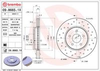 BREMBO 09.8665.1X - Disco de freno