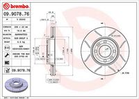 BREMBO 09.9078.76 - Disco de freno