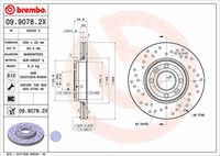 BREMBO 09.9078.2X - Disco de freno