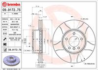 BREMBO 09.9172.75 - Disco de freno