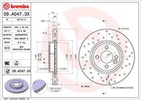 BREMBO 09.A047.3X - Disco de freno