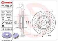 BREMBO 09.A532.2X - Disco de freno