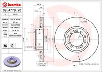 BREMBO 09.A779.20 - Disco de freno