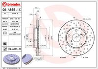 BREMBO 09.A865.1X - Disco de freno