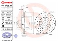 BREMBO 09.B463.1X - Disco de freno