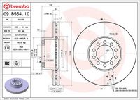 BREMBO 09.B564.10 - Disco de freno