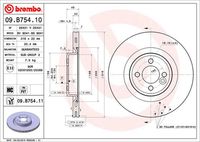 BREMBO 09.B754.10 - Disco de freno