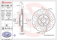 BREMBO 09.C138.1X - Disco de freno