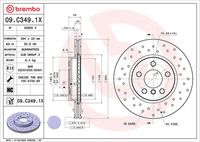 BREMBO 09.C349.1X - Disco de freno