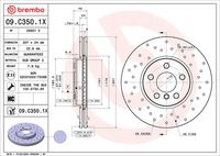 BREMBO 09.C350.1X - Disco de freno