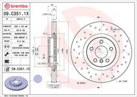 BREMBO 09.C351.1X - Disco de freno