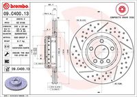 BREMBO 09.C400.13 - Disco de freno