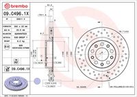 BREMBO 09.C496.1X - Disco de freno